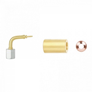 Фитинг угловой 90° с гайкой 1/4" SAE, 7/16"-20UNF (на трубку 4мм)