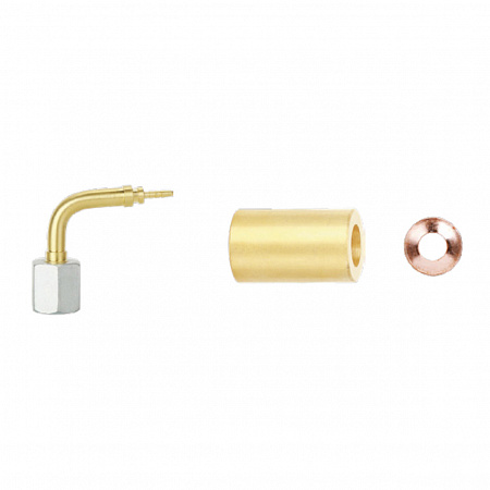 Фитинг угловой 90° с гайкой 1/4" SAE, 7/16"-20UNF (на трубку 4мм)