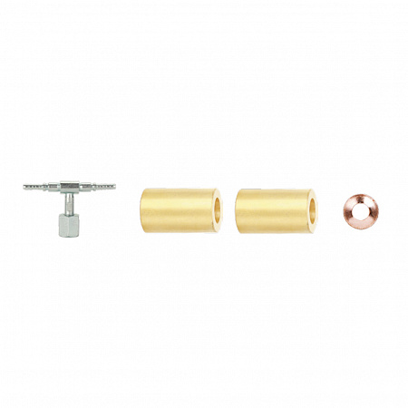 Тройник c ниппелем под гайку 1/4", 7/16"-20UNF (на трубку 4мм)